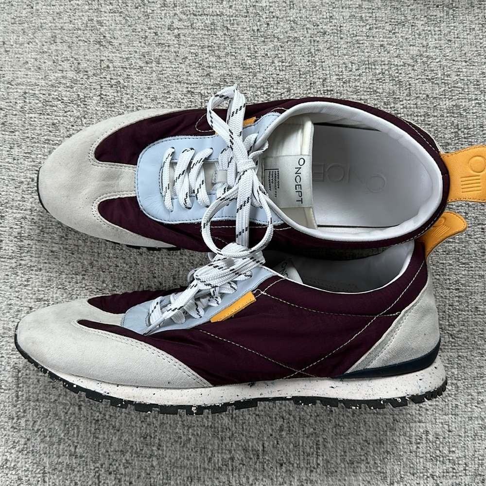 Oncept Tokyo Women's Burgundy and White Sneakers